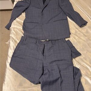 MICHAEL Michael Kors Blue Checkered Suit